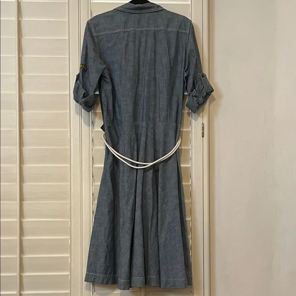 Ralph Lauren Chambray Blue Long Sleeve Dress - Picture 6 of 6